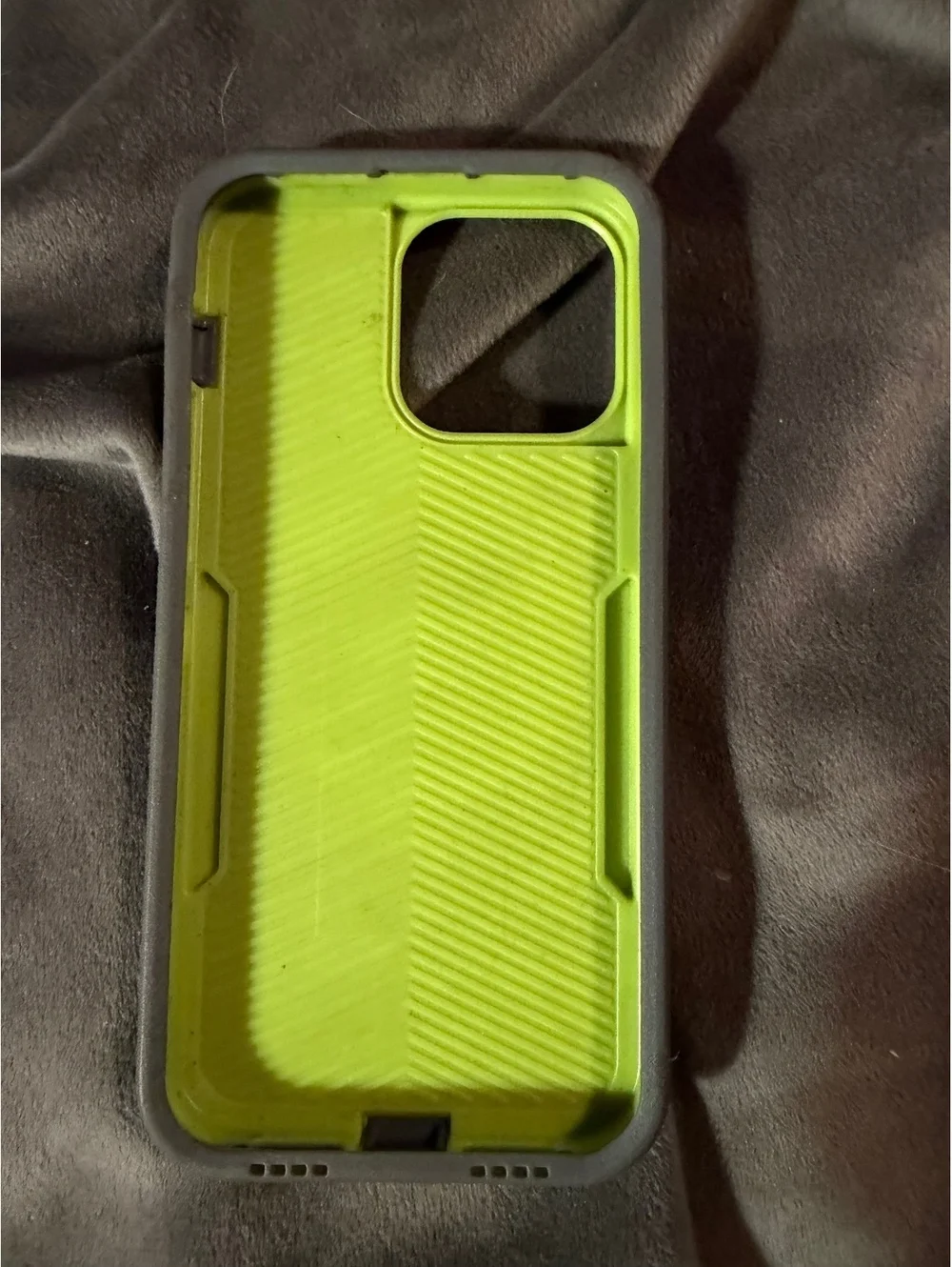15 pro max Rugged Phone Case in grey and Neon Green